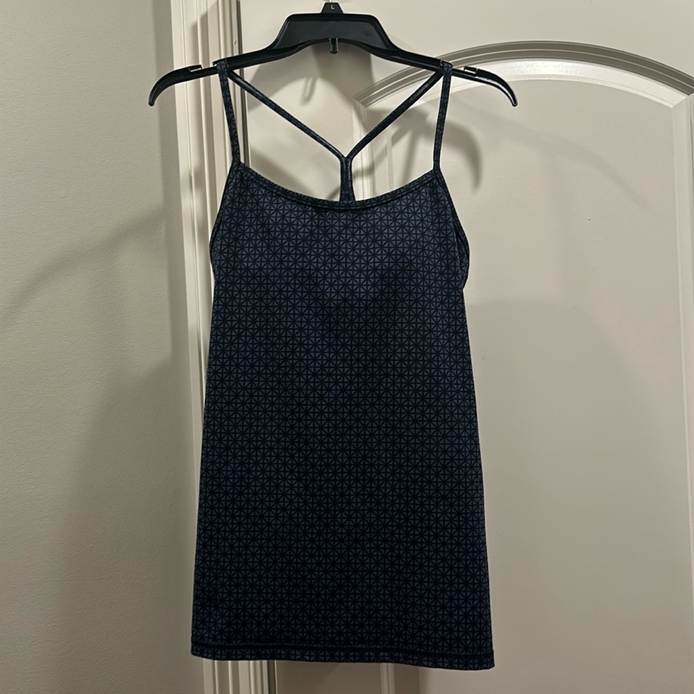 Lululemon Full Length Activewear Tank Top - Navy Blue & Black- Size 12